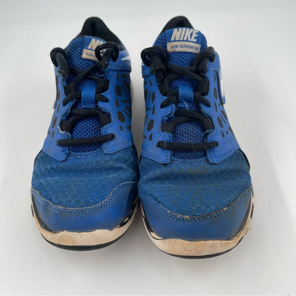 Nike Kids Flex Supreme TR4 Blue Black Sneakers - Size 2.5 Youth